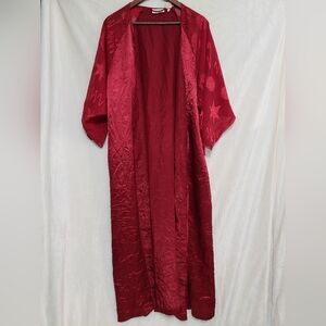 Vintage Victoria's Secret Gold Label Red Satin Robe Size S/M